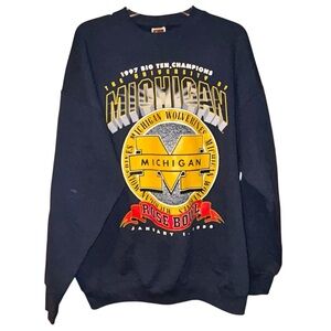 Vintage Michigan Wolverines Rose Bowl 1998 Big Ten Champions Sweatshirt‎ XL